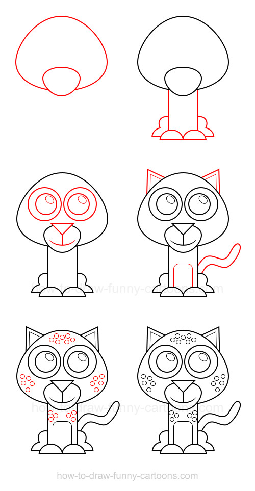 500x963 how to draw a cheetah - Cheetah Cartoon Drawing