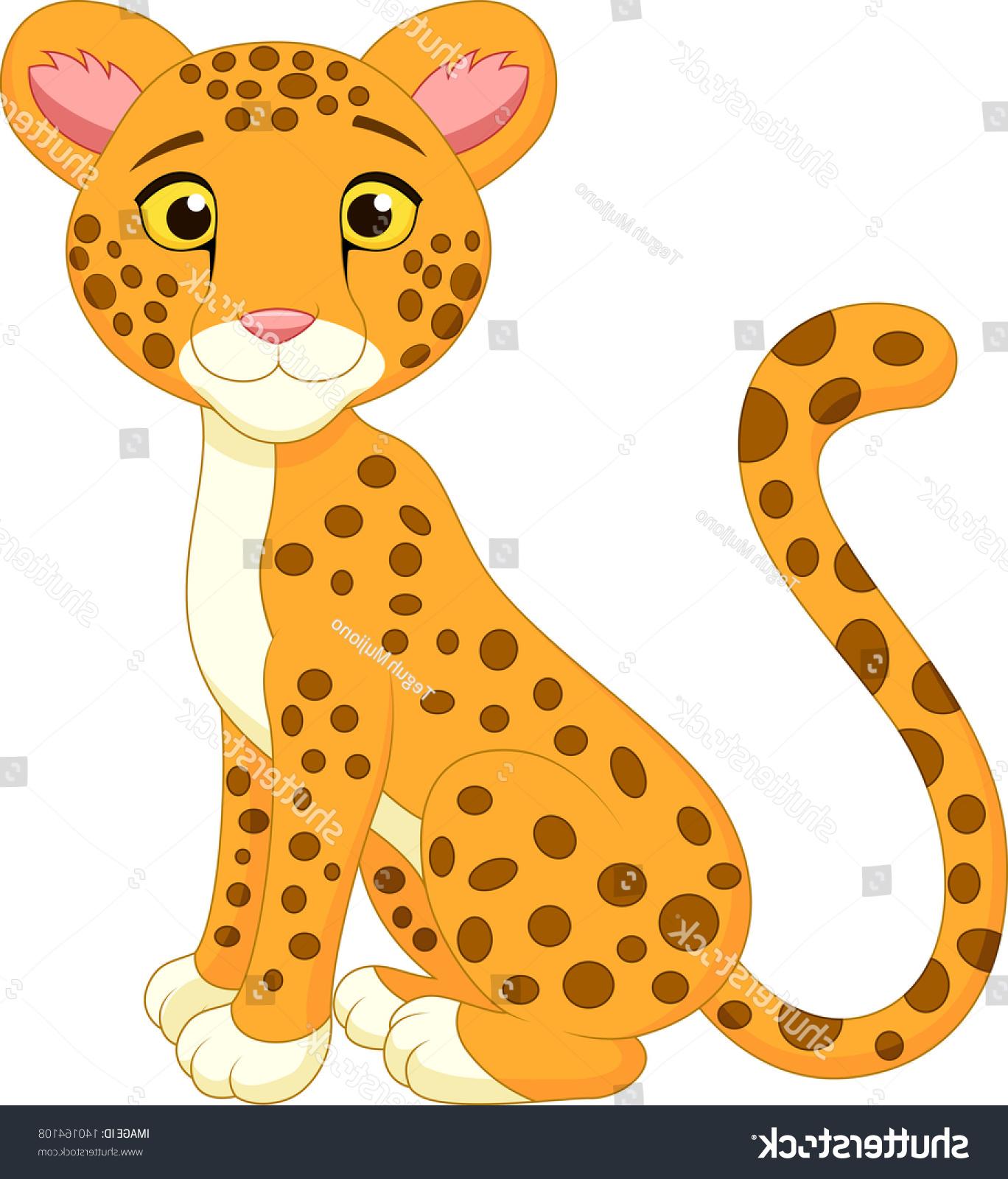 Cute Cheetah Cartoon Drawing