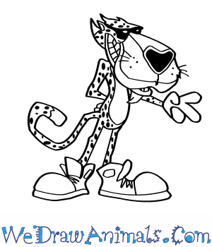 How To Draw Chester Cheetah - Cheetah Drawing Easy. 