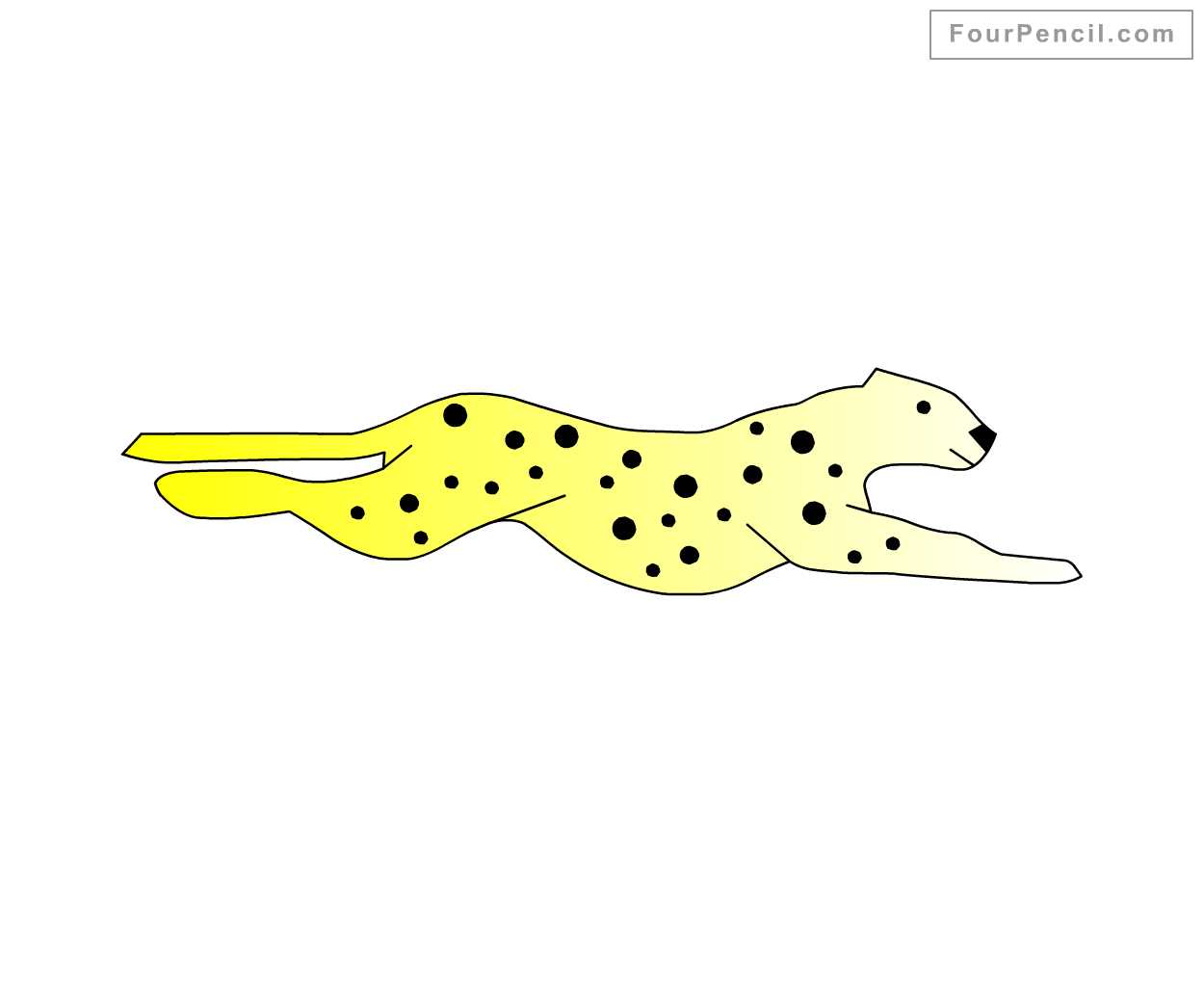1250x1032 How To Draw Cheetah For Kids Step - Cheetah Drawing Step By Step