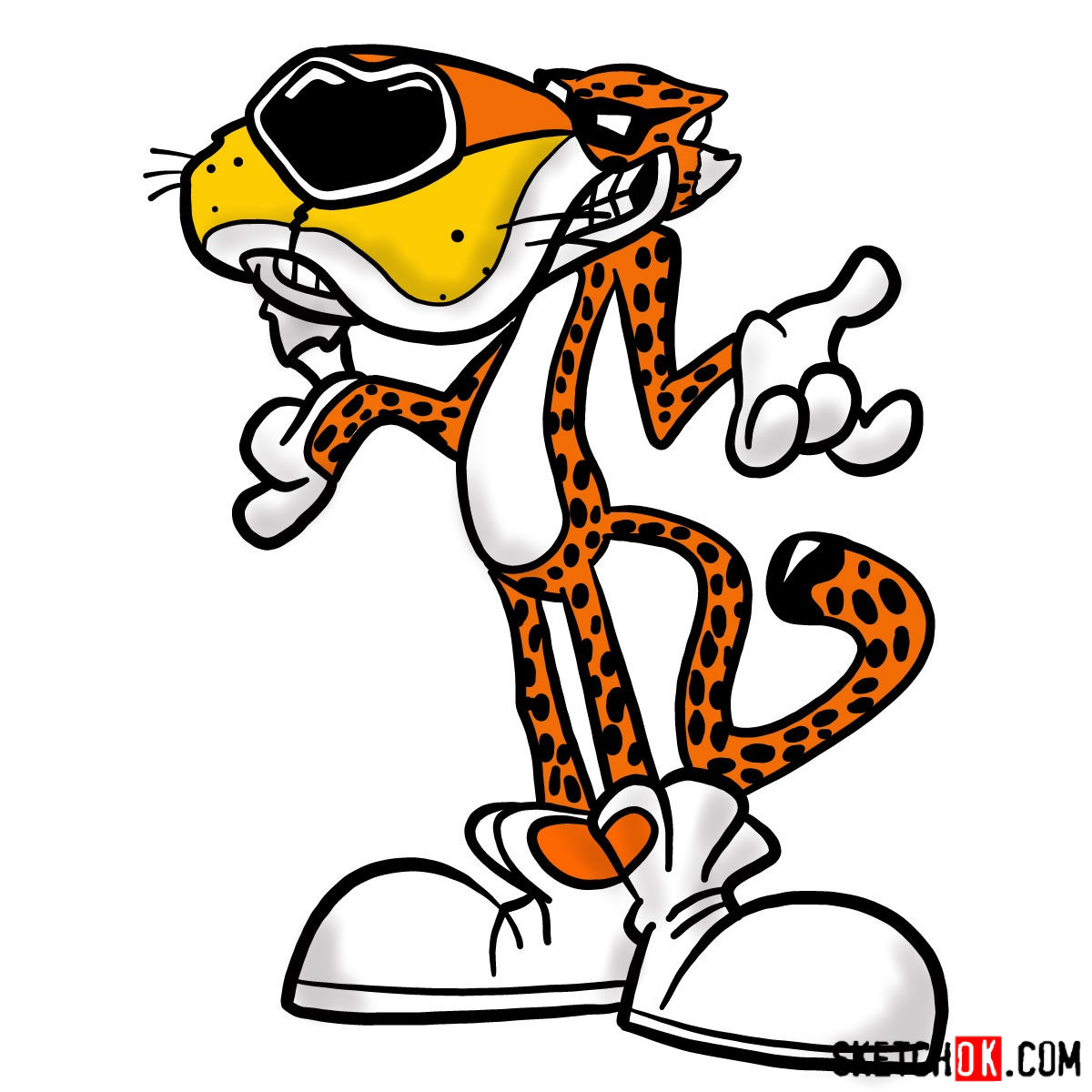 1200x1200 How To Draw Chester Cheetah - Cheetah Drawing Step By Step