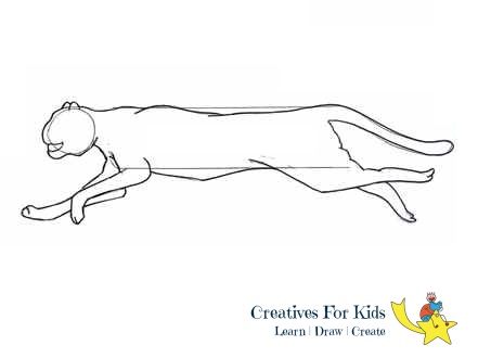 441x330 How To Draw A Cheetah Step - Cheetah Outline Drawing