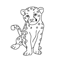 225x225 Anime Cheetah Drawing Outline - Cheetah Outline Drawing
