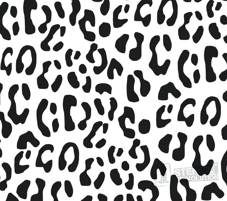 770x683 Stencils To Print - Cheetah Print Drawing