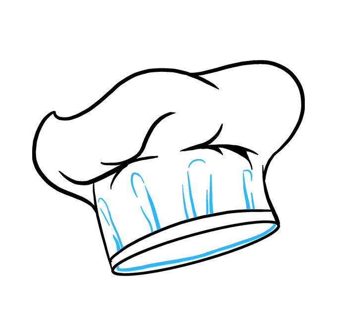 680x678 how to draw a chef hat - Chef Drawing
