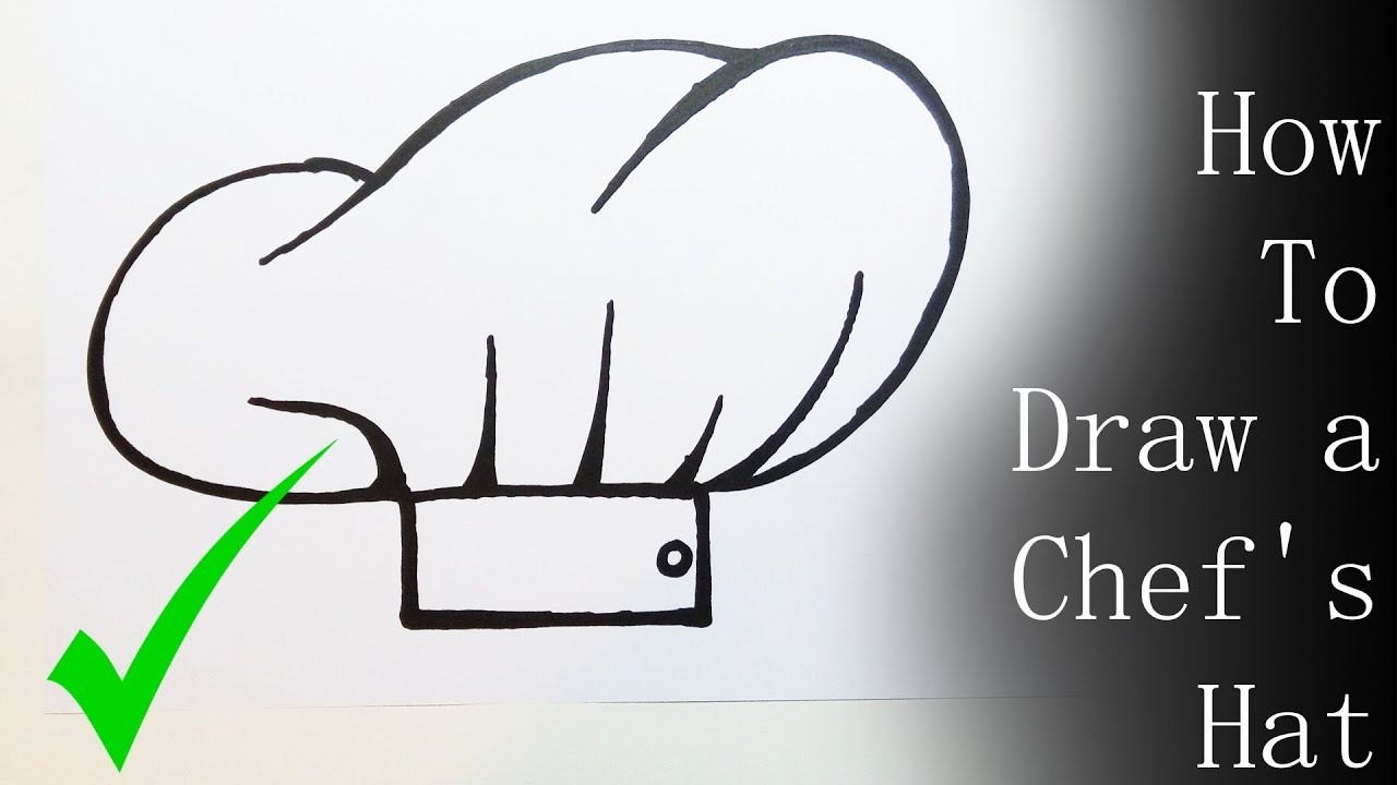 1280x720 how to draw a chef's hat - Chef Drawing