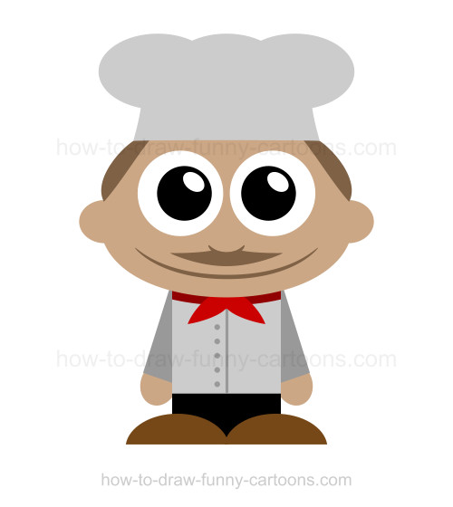 500x560 how to draw a chef - Chef Drawing