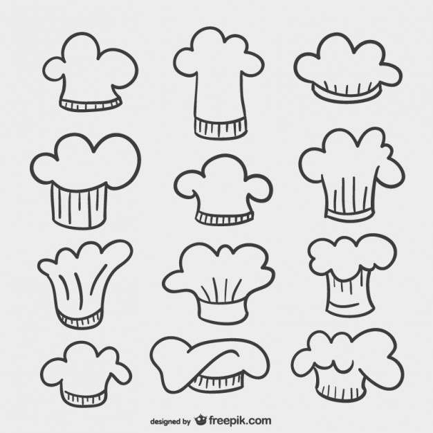 626x626 chef hats drawings vector free download - Chef Hat Drawing