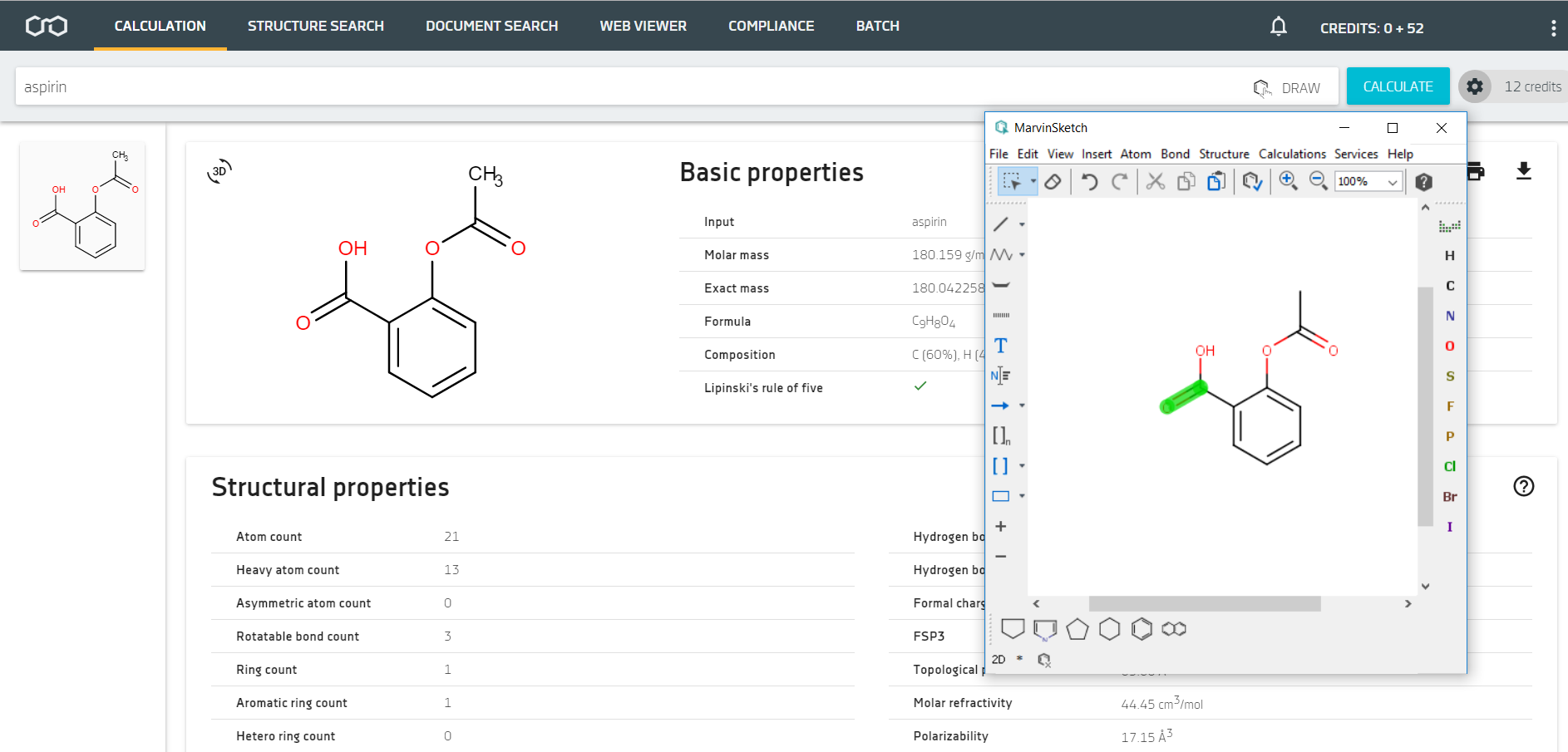 1886x905 Chemaxon - Chemical Drawing Free