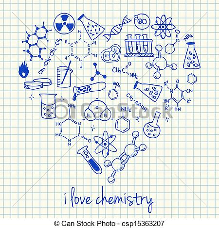 450x470 Chemistry Drawings In Heart Shape Illustration Of Chemistry - Chemistry Drawing