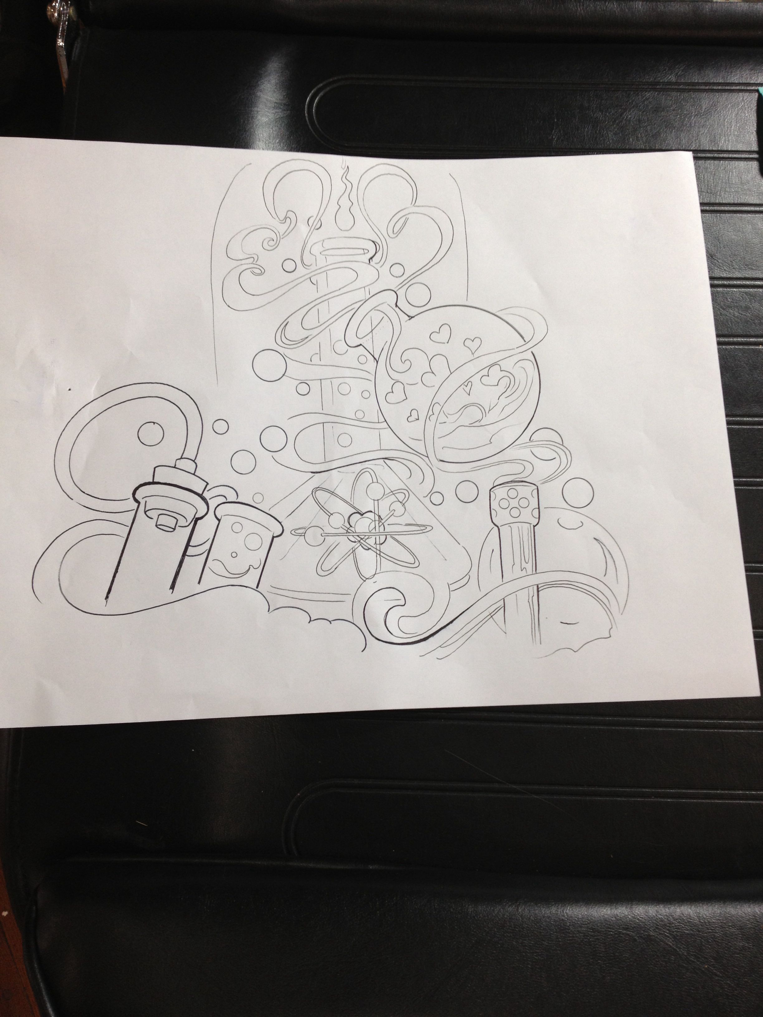 2448x3264 Chemistry Tattoo Layout Drawing Health Beauty Chemistry - Chemistry Drawing