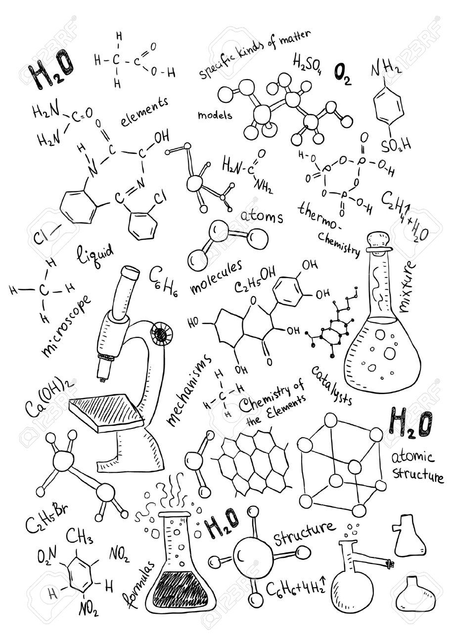 918x1300 Hand Drawn Chemistry Graphic Chemistry, How To Draw Hands - Chemistry Drawing