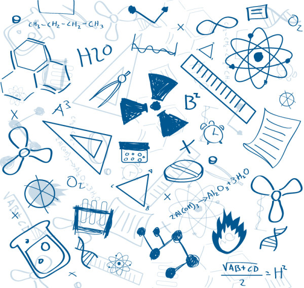 600x567 Hand Drawing Chemistry Teaching Elements Vector - Chemistry Drawing
