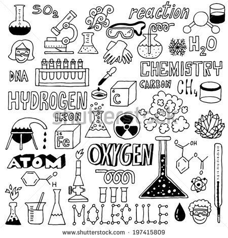 450x470 Chemistry Doodles Hand Drawn Vector Illustration Designs - Chemistry Drawings