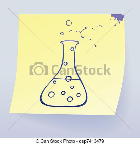450x464 chemistry icon chemistry icon, drawing on sticky paper, vector - Chemistry Drawings