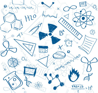 389x368 Hand Drawing Chemistry Teaching Elements Vector Free Vector - Chemistry Drawings