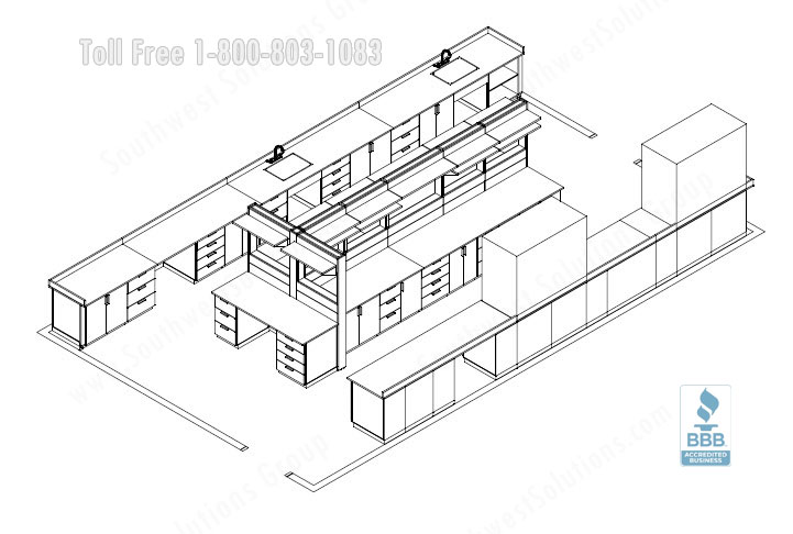 721x486 chemical laboratory workstation furniture modular lab casework - Chemistry Lab Drawing