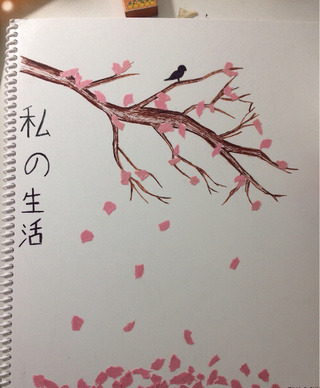 320x388 Cherryblossom Drawings On Paigeeworld Pictures Of Cherryblossom - Cherry Blossom Branch Drawing