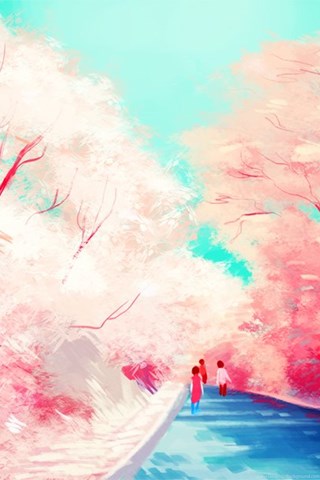 320x480 Cherry Blossom Backgrounds Tumblr Desktop Background - Cherry Blossom Drawing Tumblr