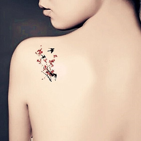 600x600 cherry blossom tattoo designs that will reveal your elegant - Cherry Blossom Tattoo Drawing