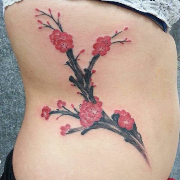 600x600 Best Cherry Blossom Tattoos - Cherry Blossom Tattoo Drawing
