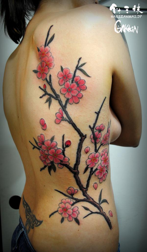 600x1028 Awesome Cherry Tattoos Designs Art And Design - Cherry Blossom Tattoo Drawing