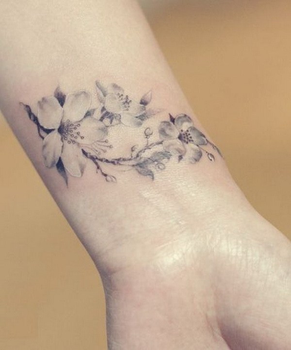 600x721 Cute Examples Of Cherry Blossom Tattoos - Cherry Blossom Tattoo Drawing