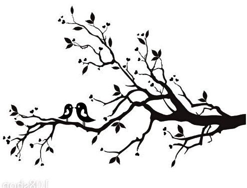 493x376 Cherry Blossom Tree Branch Sketch The Blouse - Cherry Blossom Tree Branch Drawing