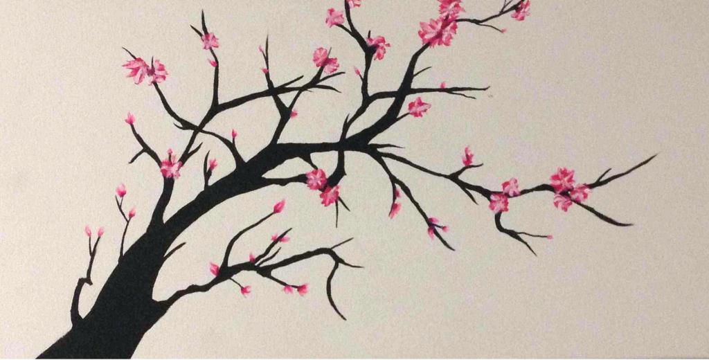 1024x520 cherry blossom tree drawing also cherry tree drawing for make - Cherry Blossom Tree Drawing