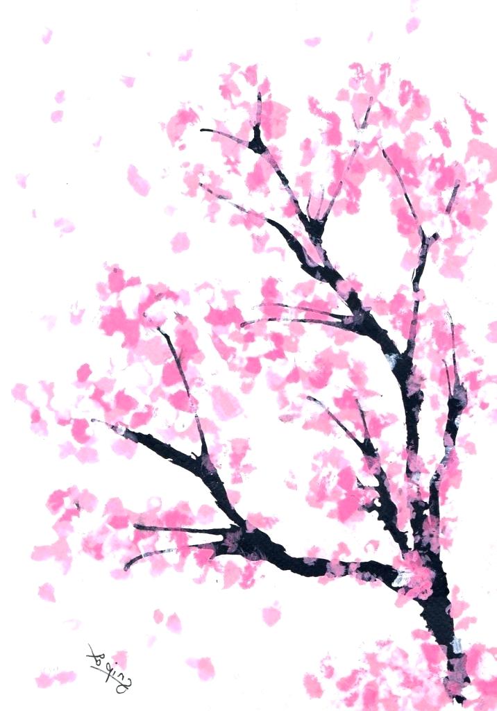 Newest For Realistic Easy Cherry Blossom Tree Drawing - Laily Azez