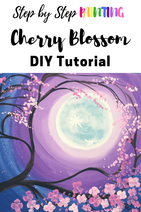 600x900 Cherry Blossom Painting - Cherry Blossom Tree Drawing Step By Step