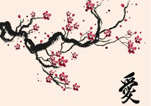 300x210 rhdrawingslycom japanese simple cherry blossom drawing cherry - Cherry Blossom Tree Drawing Step By Step