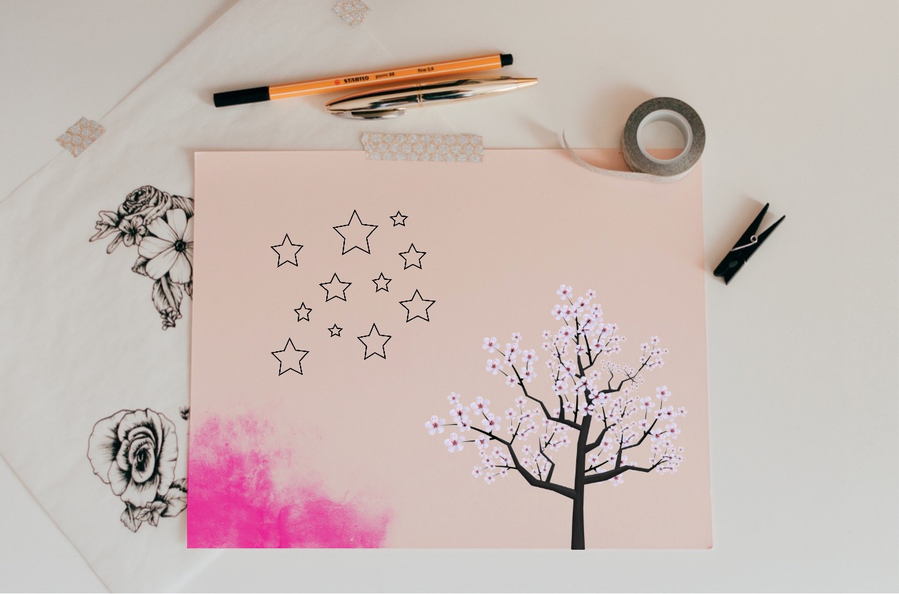 1259x832 Ajcarazaso's Photos, Drawings And Gif Tumblr - Cherry Blossom Tree Drawing Tumblr