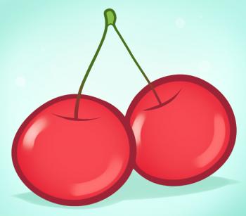 350x307 How To Draw How To Draw Cherries For Kids - Cherry Drawing