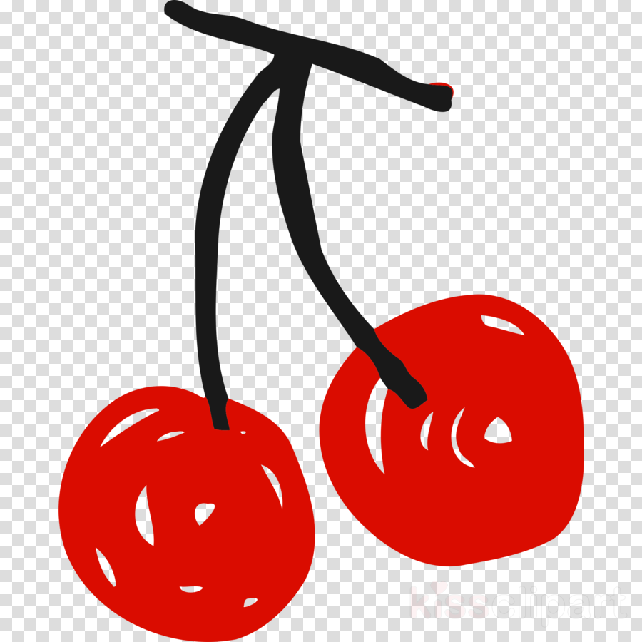 900x900 Fruit, Drawing, Line, Transparent Png Image Clipart Free Download - Cherry Pie Drawing