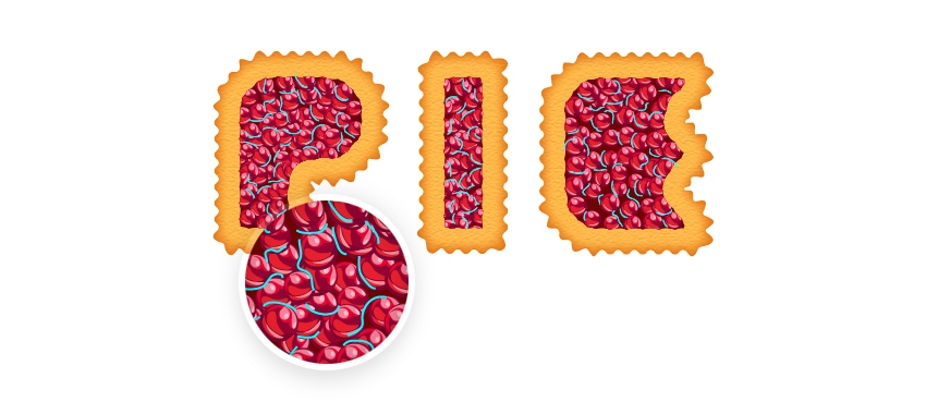 850x380 How To Create A Cherry Pie Text Effect In Adobe Illustrator - Cherry Pie Drawing