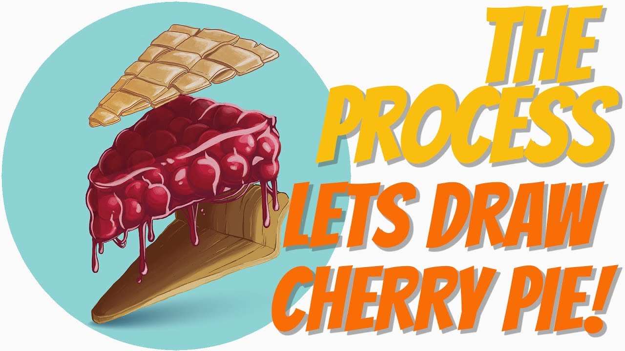 1280x720 The Process Drawing A Cherry Pie - Cherry Pie Drawing