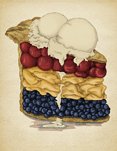 232x300 Cherry Pie Drawings Fine Art America - Cherry Pie Drawing