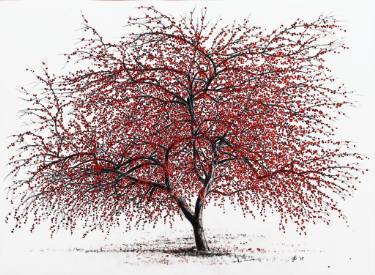 375x275 Study Of A Choke Cherry Tree Drawing - Cherry Tree Drawing