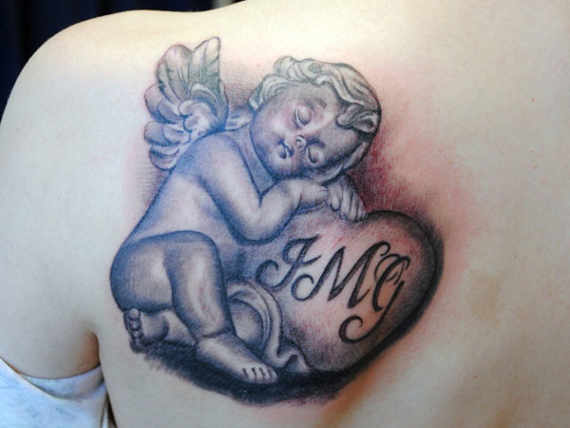 570x428 Cherub Tattoos Designs, Ideas And Meaning Tattoos For You - Cherub Angel Drawing