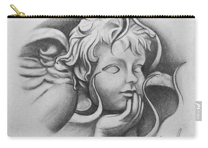 800x570 Stone Cherub Angel Carry All Pouch For Sale - Cherub Angel Drawing