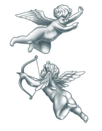 350x450 Tattooed Now! Cherubs - Cherub Angel Drawing