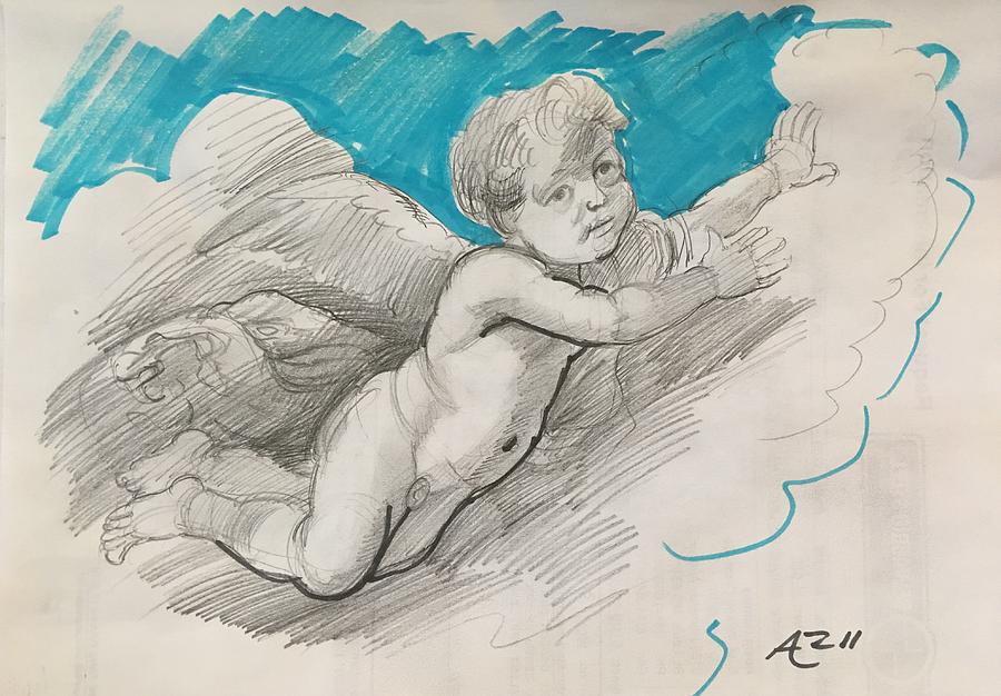 900x626 cherub drawing - Cherub Drawing