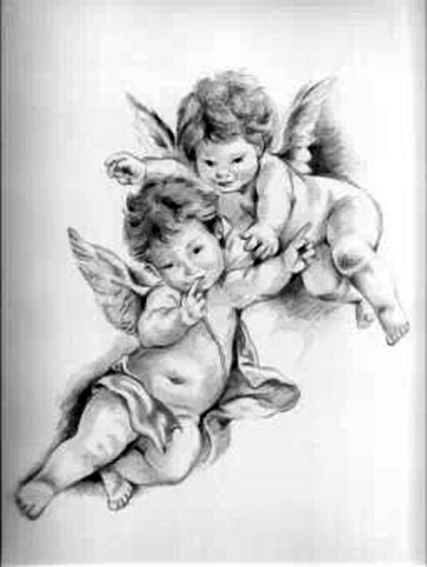 600x797 cherub drawing easy for free download - Cherub Drawing