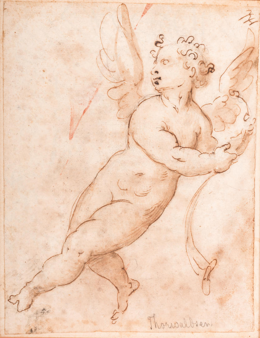 831x1080 lot bertel thorvaldsen drawing of a cherub - Cherub Drawing