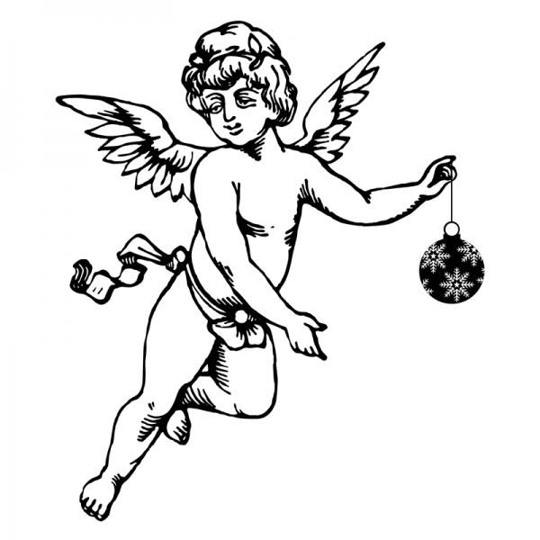 600x600 cherub drawing line for free download - Cherub Drawing