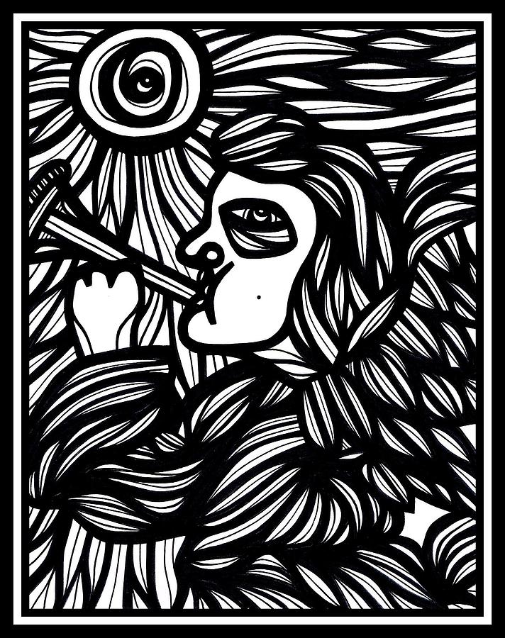 712x900 Cochran Angel Cherub Black And White Drawing - Cherub Line Drawing