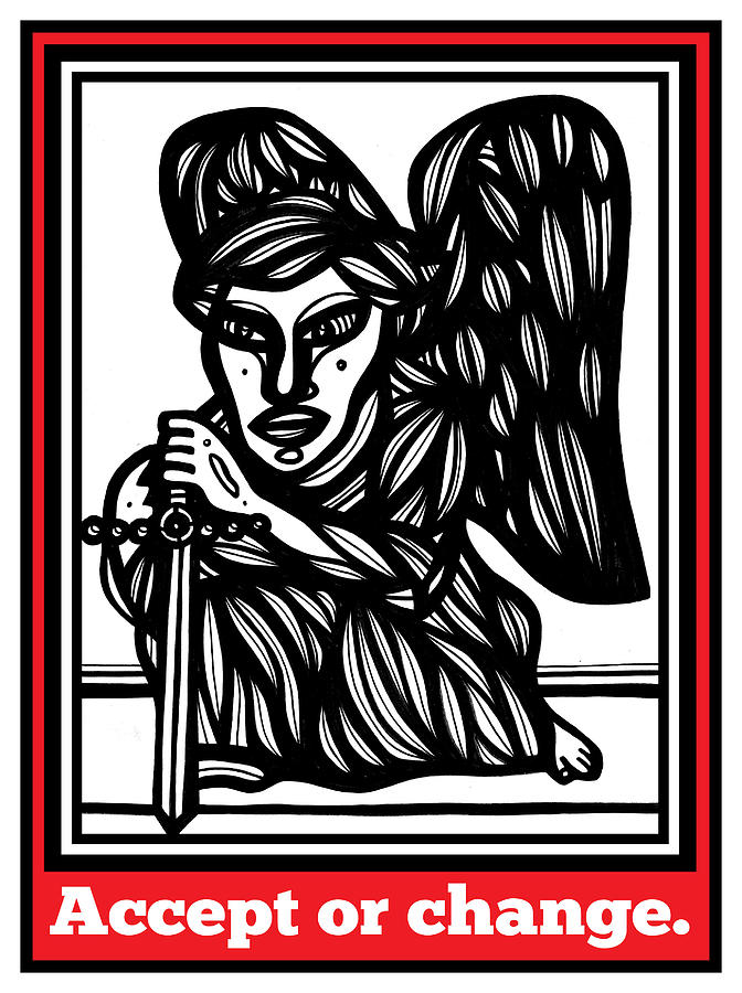 672x900 Neyland Angel Cherub Red White Black Drawing - Cherub Line Drawing