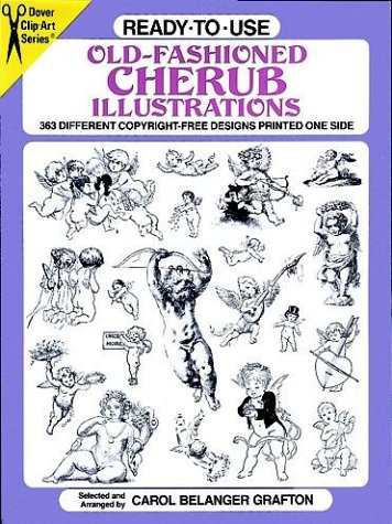 356x475 Ready To Use Old Fashioned Cherub Illustrations - Cherub Line Drawing