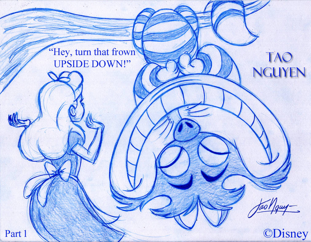 1013x789 tao nguyen's smiling cheshire cat drawing part - Cheshire Cat Drawing